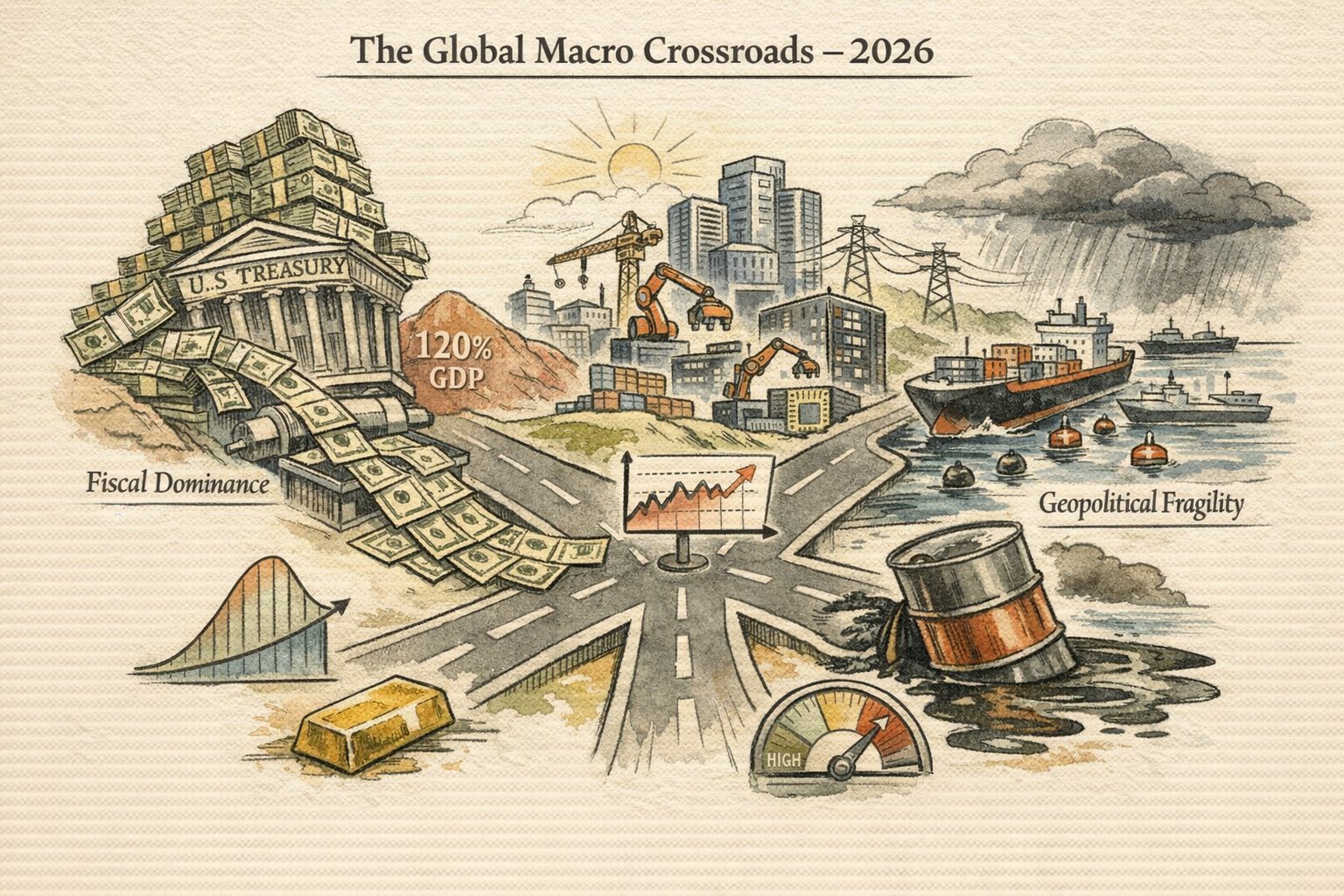 Global Macro Outlook 2026: The Intersection of Fiscal Dominance, AI Productivity, and Geopolitical Fragility